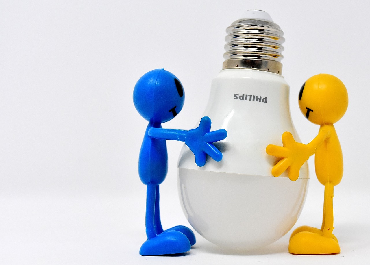 energy saving lamp, led, characters